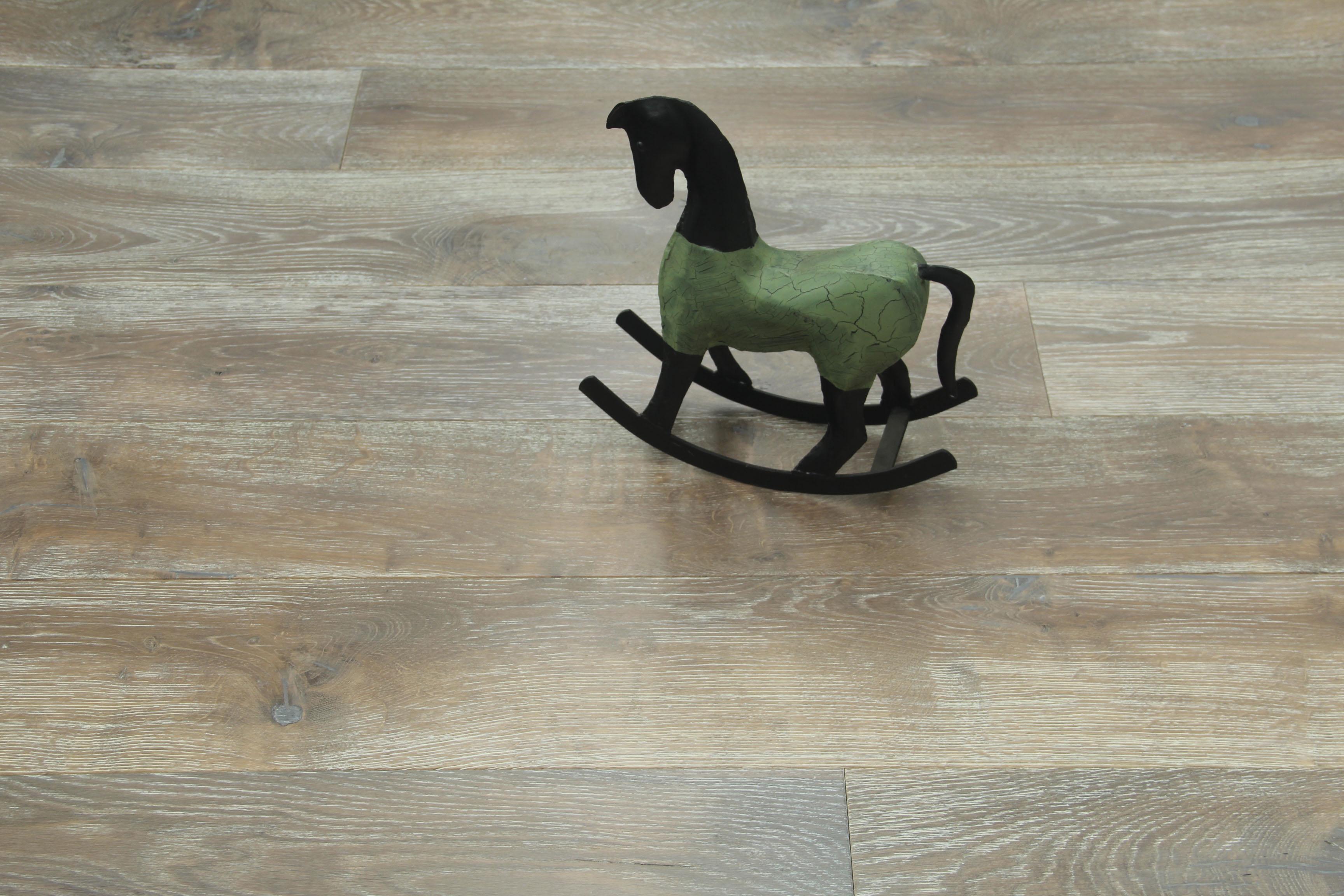 Tradition Select Engineered Oak Flooring, Smoked Brushed White Oiled, 190x20x1900mm Image