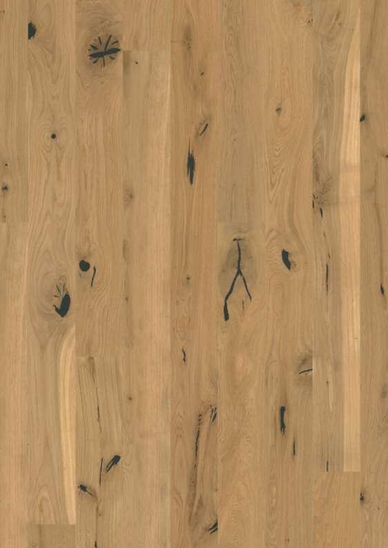 Boen Authentic Oak Plank 138 Wood Flooring, Deep Brushed, Live Natural, 14x138x2200 mm Image