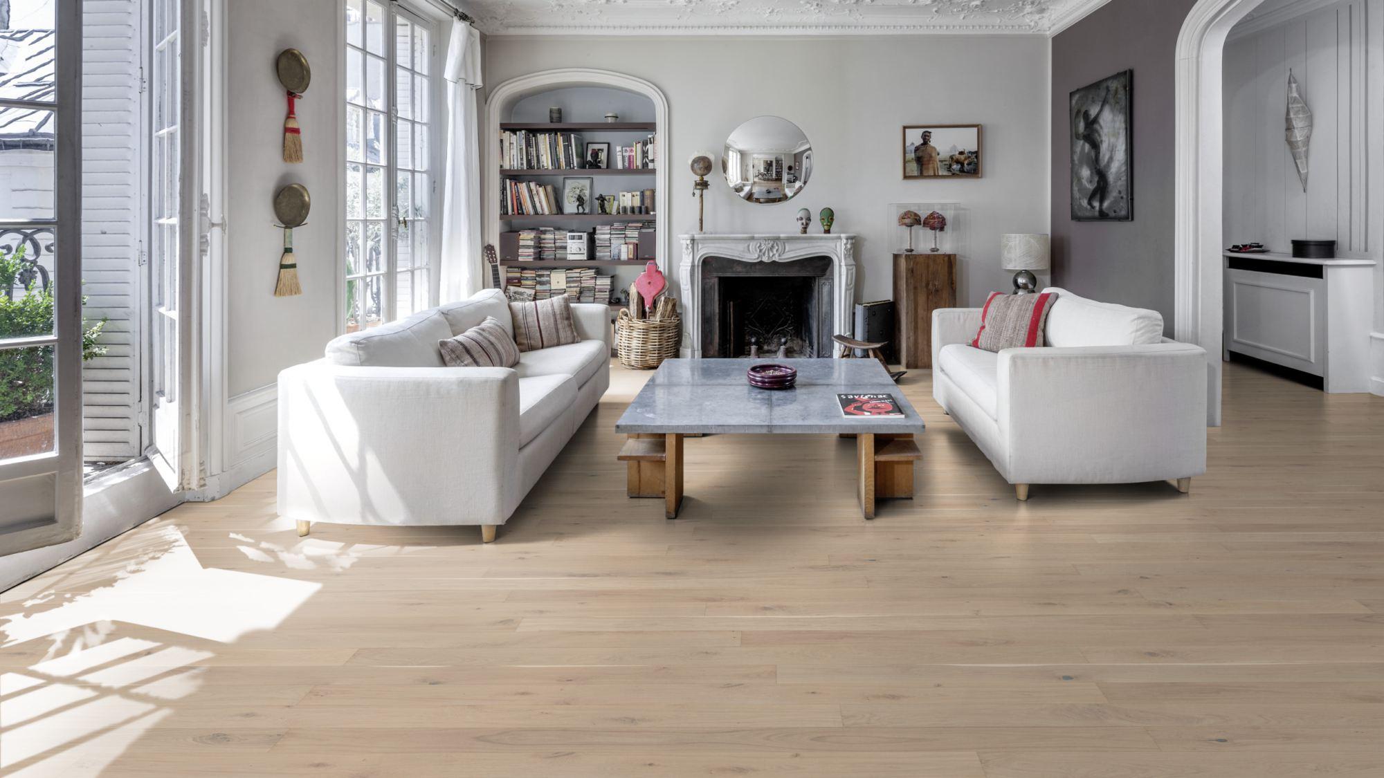 Kahrs Lux Oak Ghost Engineered Flooring, Brushed & Ultra Matt Lacquered, 151x15x2266mm Image