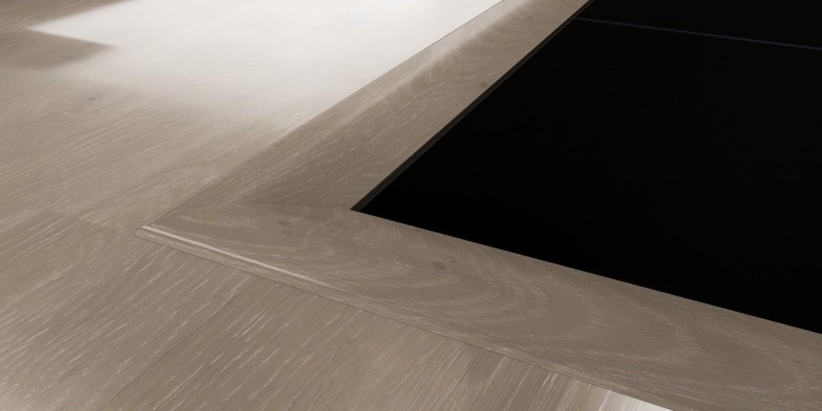 Kahrs Mouldings Cover Strip Oak Nouveau Gray, Matt Lacquered Image