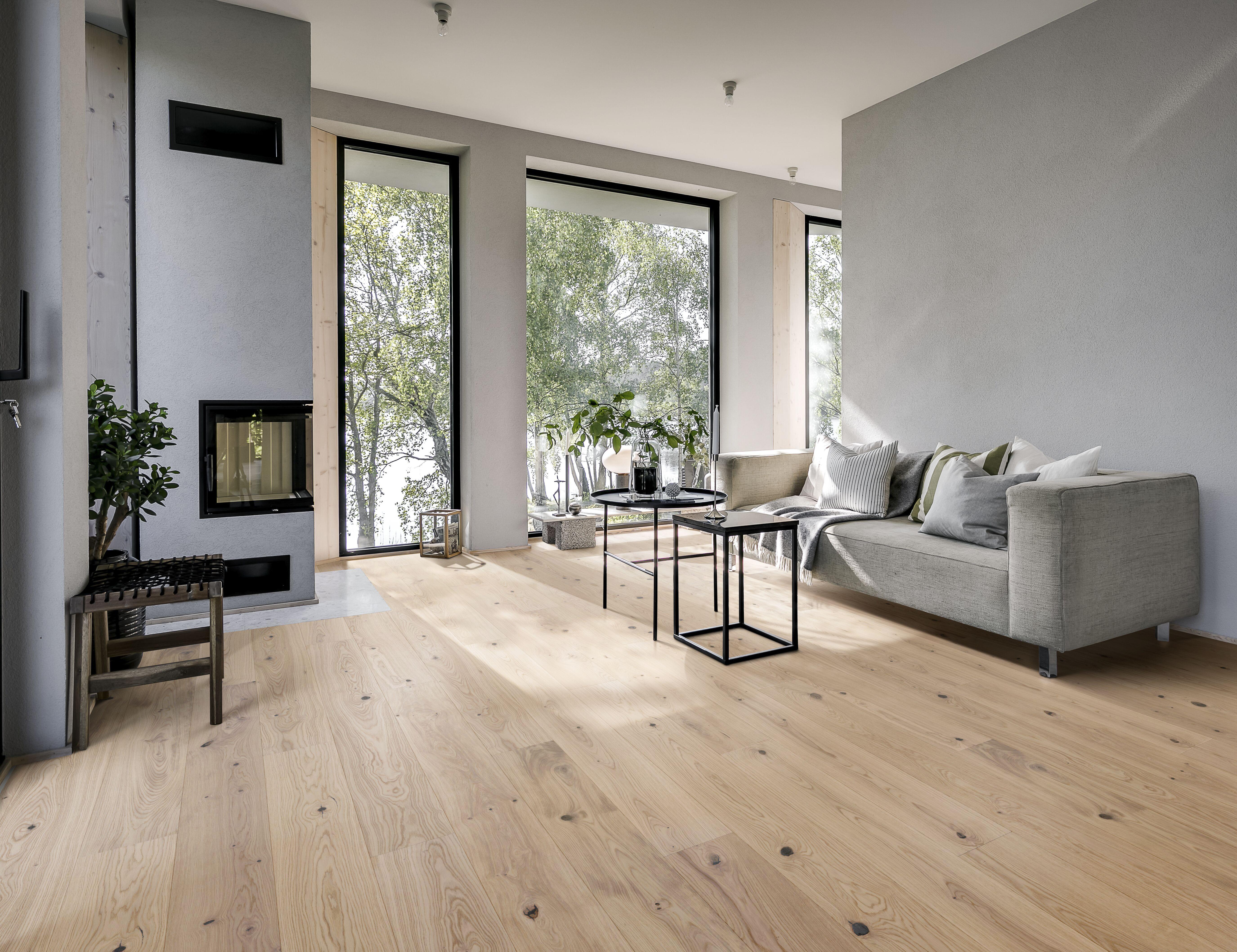 Kahrs Life Authentic Plank Oak Tahini Plank Engineered Flooring, Brushed & Oiled, 193x10x1980mm Image
