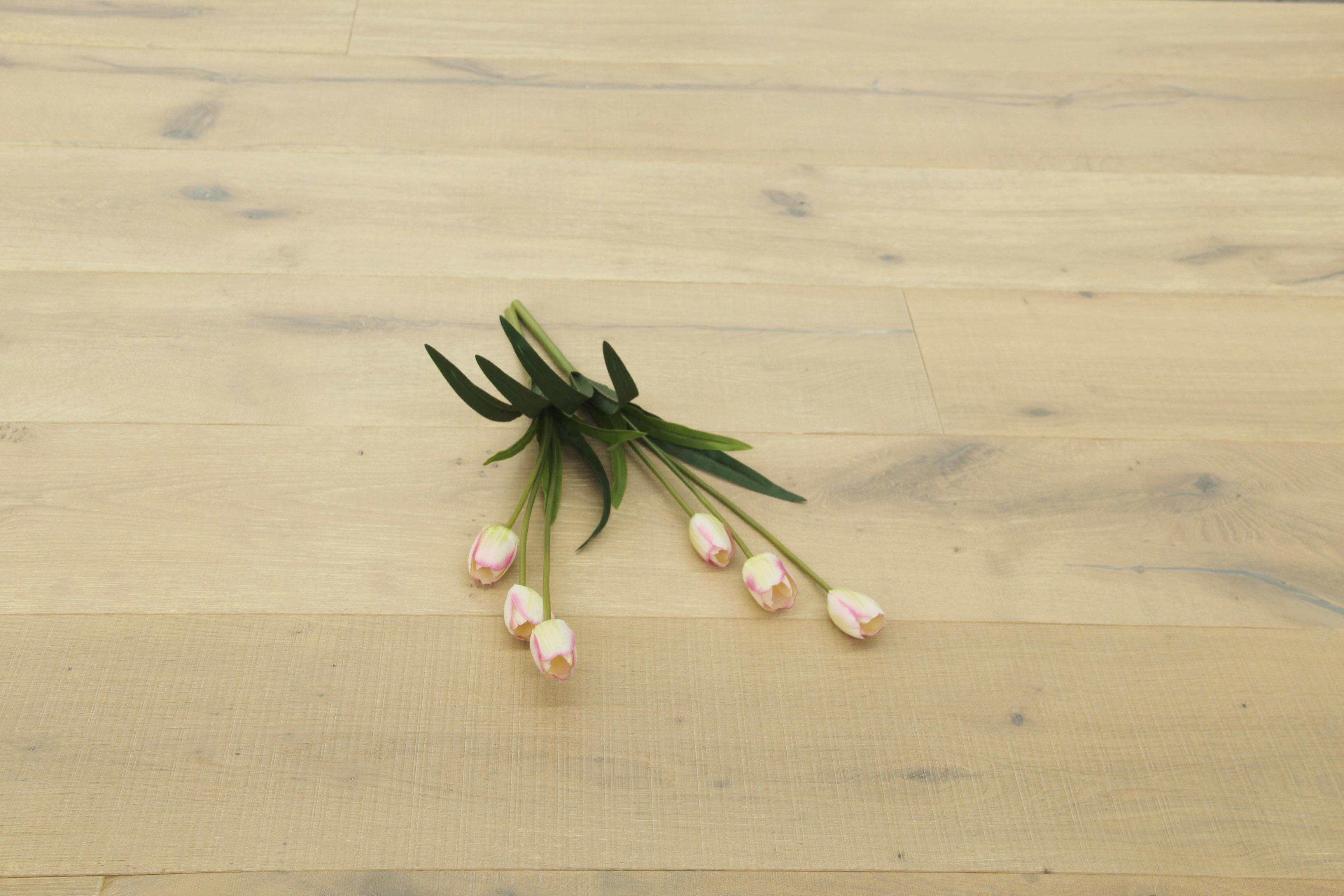 Tradition Select Engineered Oak Flooring, Brushed, Distressed Saw Marks, Cream Colour Oiled, 240x15x1860mm Image