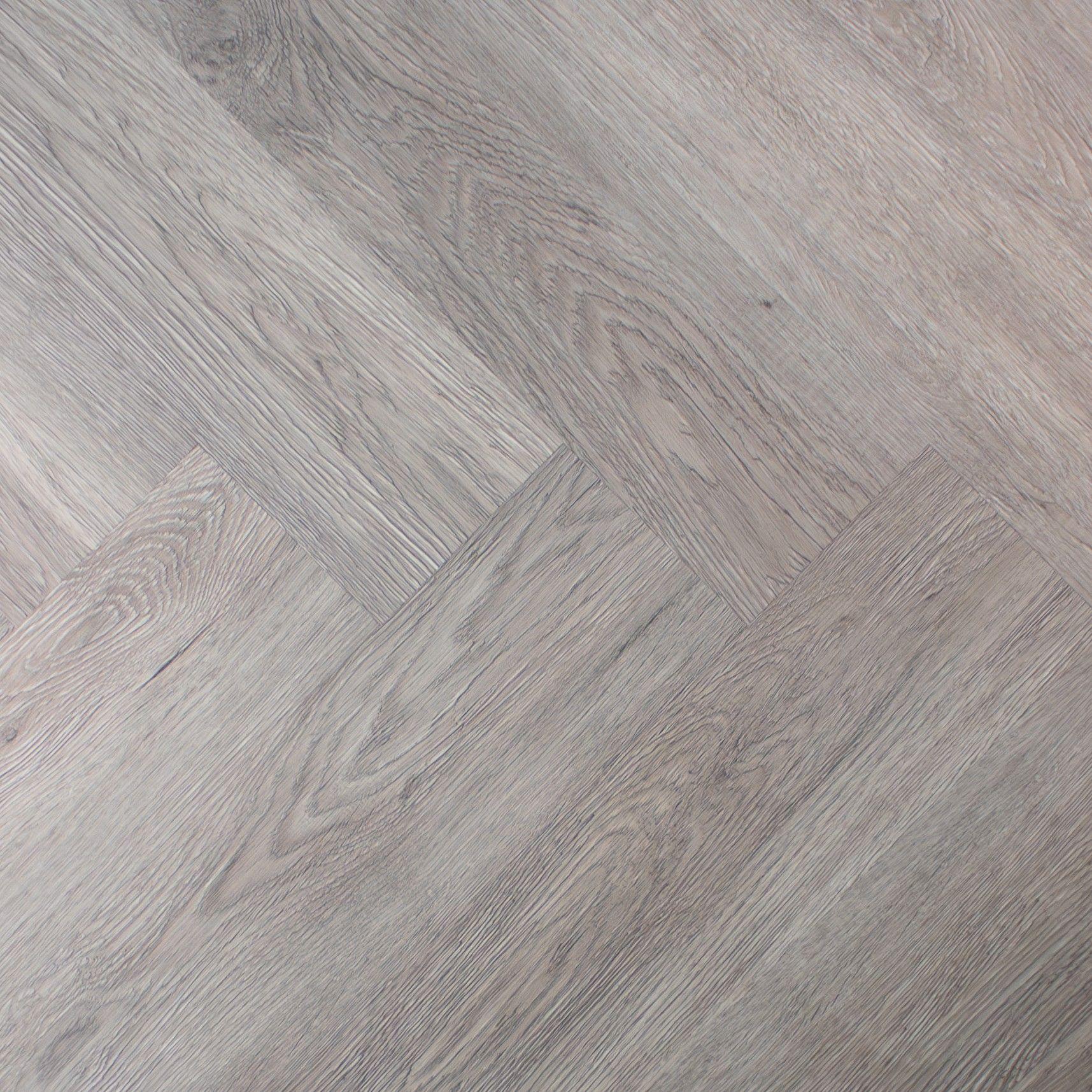 Evergreen Aqua Slate Drift SPC Vinyl Flooring, Herringbone, 122x5x610mm Image