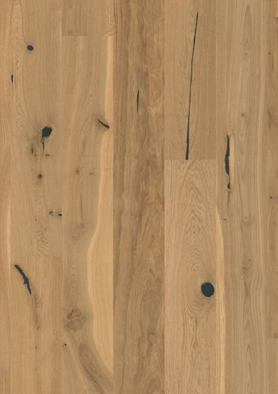 Boen Authentic Oak Plank Castle Wood Flooring, Deep Brushed, Live Natural, 14x209x2200 mm Image