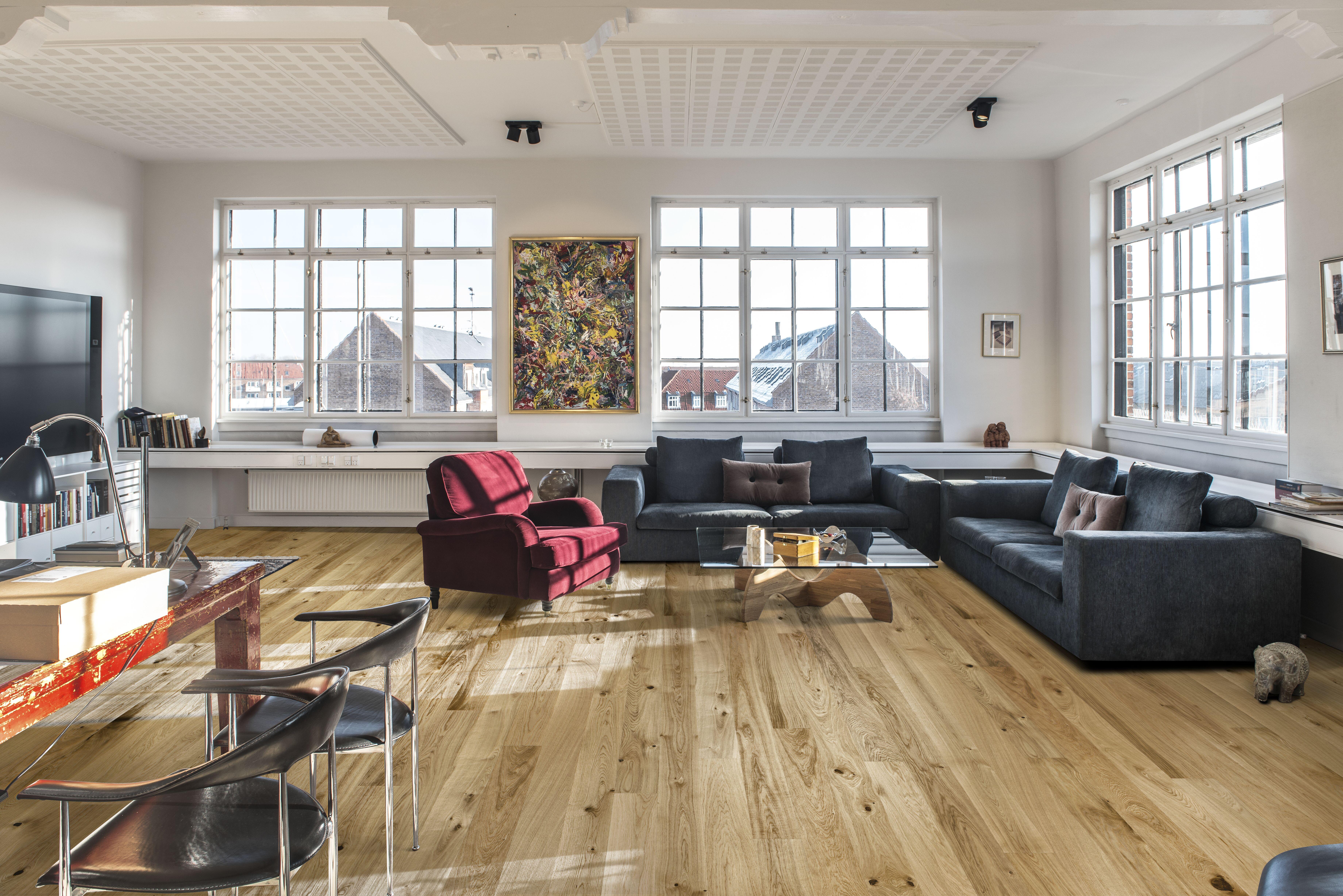 Kahrs Element Oak Pure Engineered Flooring, Brushed & Matt Lacquered, 151x15x2000mm Image