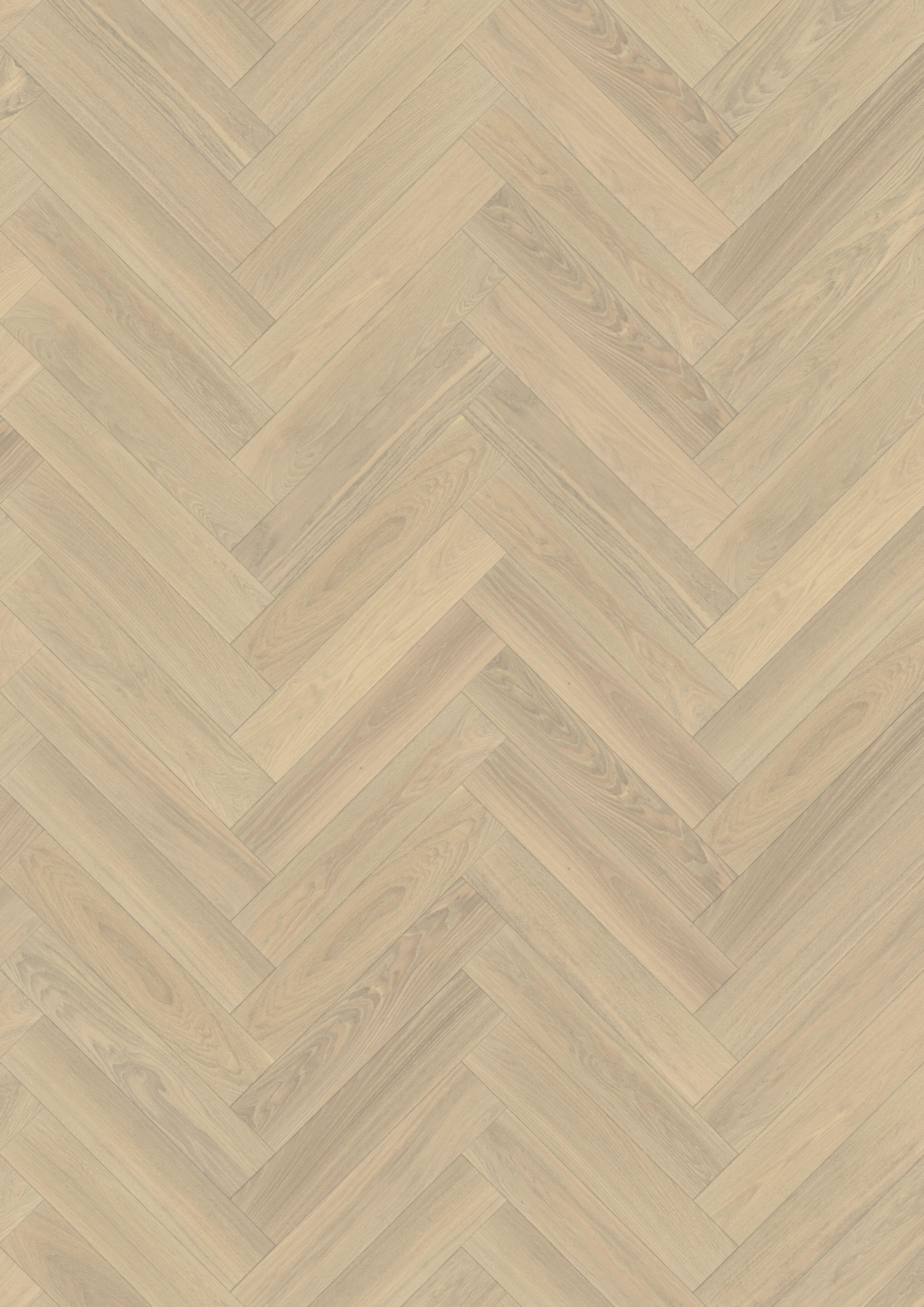 Kahrs Large Herringbone Oak Herringbone Ab Crème White Engineered Flooring, Brushed & Oiled, 120x11x600mm Image