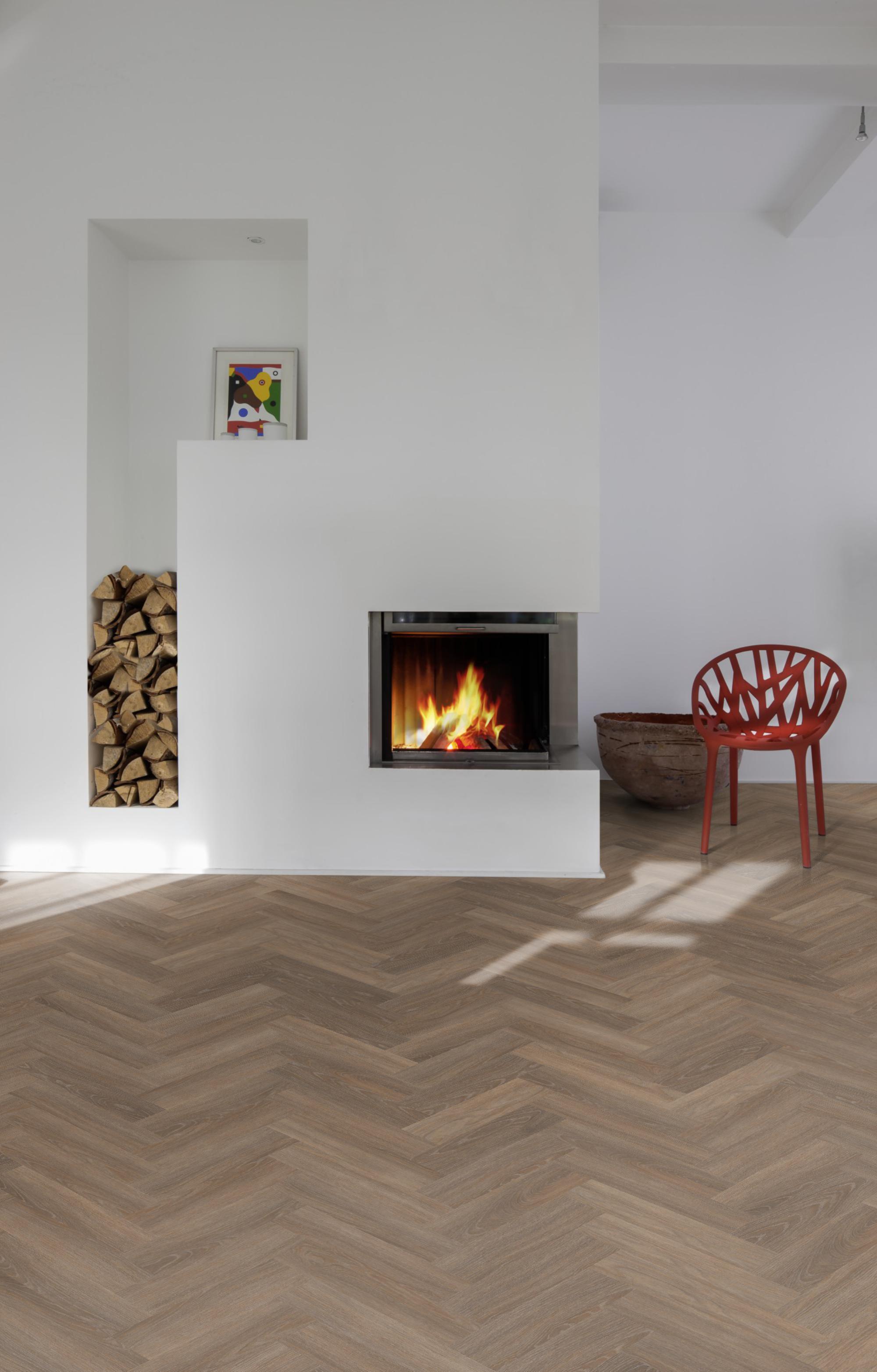 Kahrs Dry Back Herringbone Tiveden Dry Back Herringbone LVT Flooring, 102x2.5x457mm Image