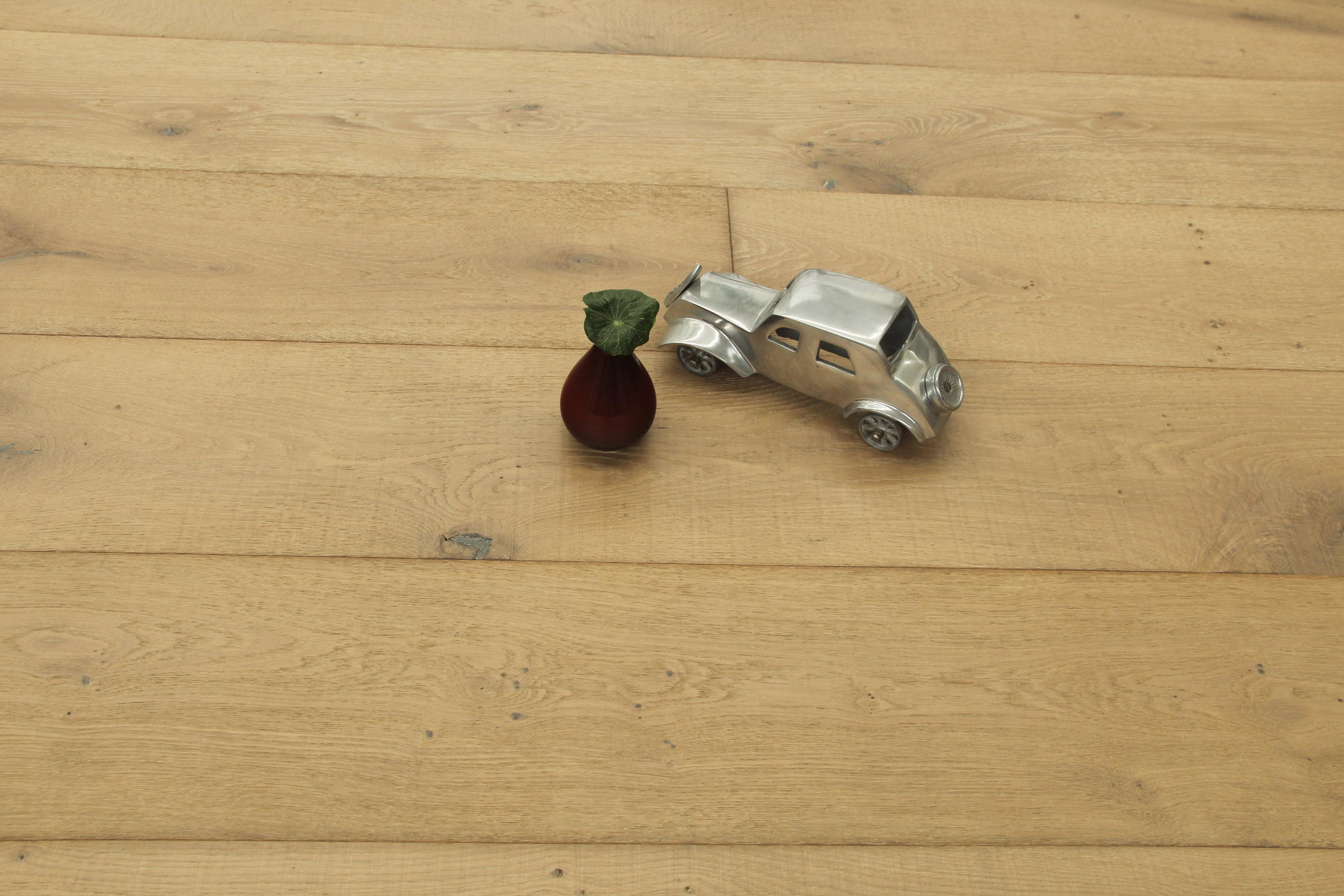 Tradition Select Engineered Oak Flooring, Brushed, Distressed Saw Marks, Light Grey Oiled, 240x15x1900mm Image