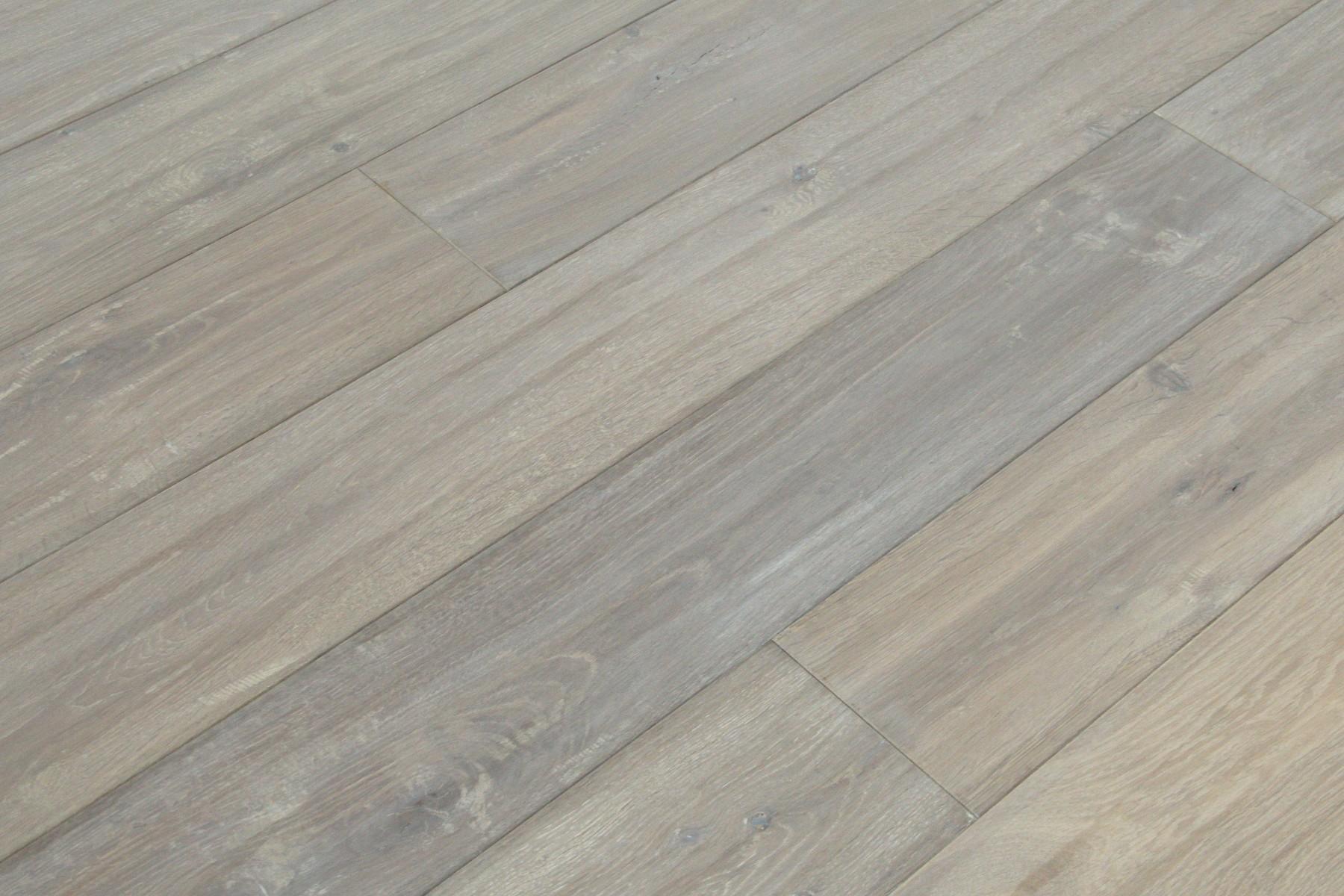 Tradition Select Engineered Oak Flooring, Smoked, Hand Scraped, White Oiled, 190x20x1900mm Image