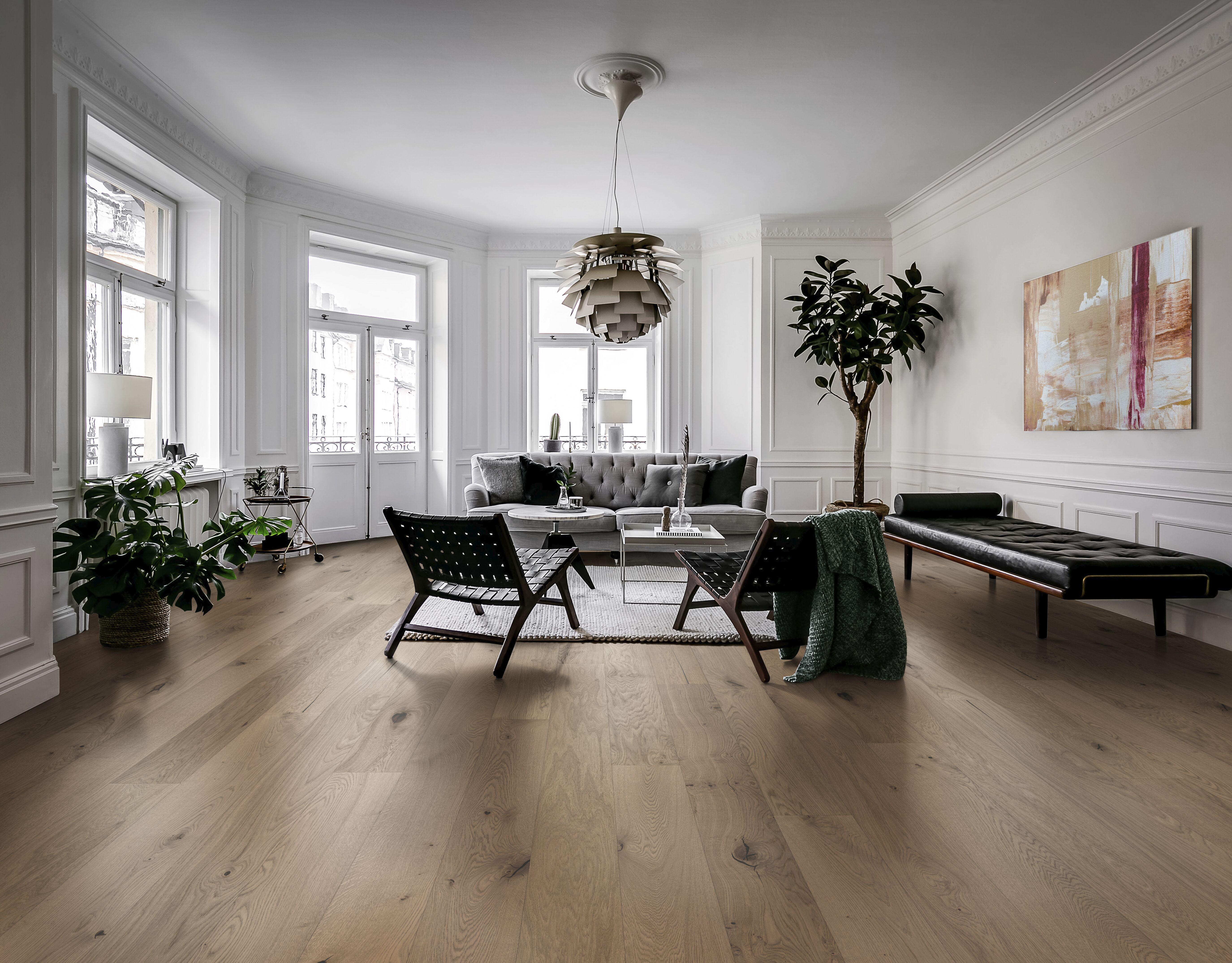 Kahrs Beyond Retro Oak Frozen Hazelnut Plank Engineered Flooring, Brushed & Ultra Matt Lacquered, 187x15x2000mm Image