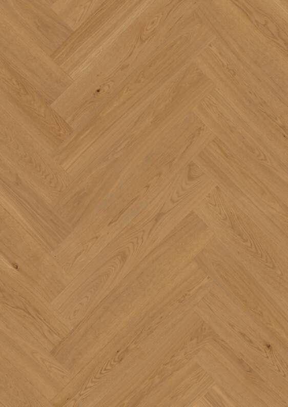 Boen Transparent Oak Herringbone T/G Wood Flooring, Brushed, Live Natural, 10.5x137x790mm Image