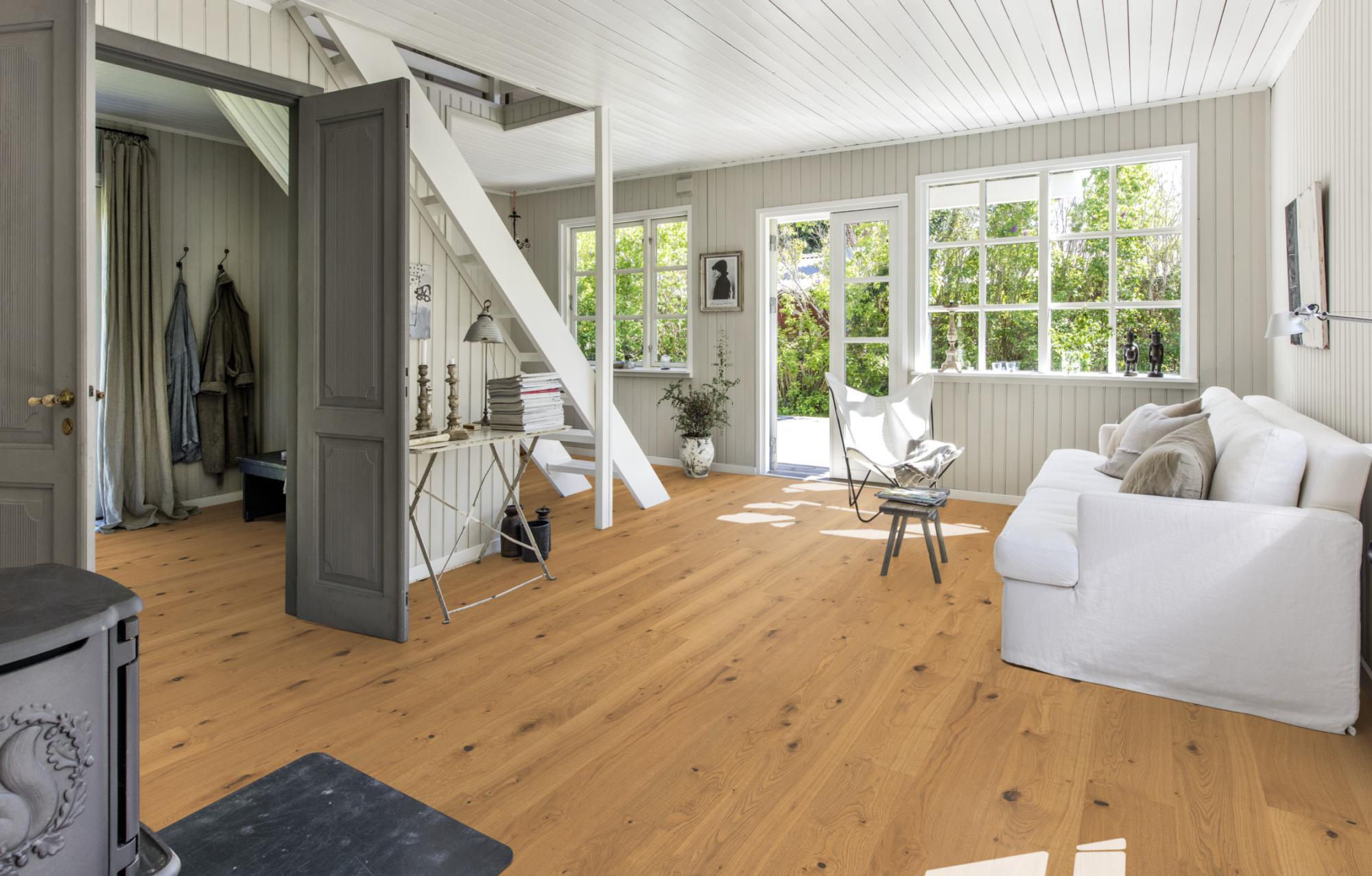 Kahrs Life Authentic Plank Oak Sesame Plank Engineered Flooring, Brushed & Oiled, 193x10x1980mm Image