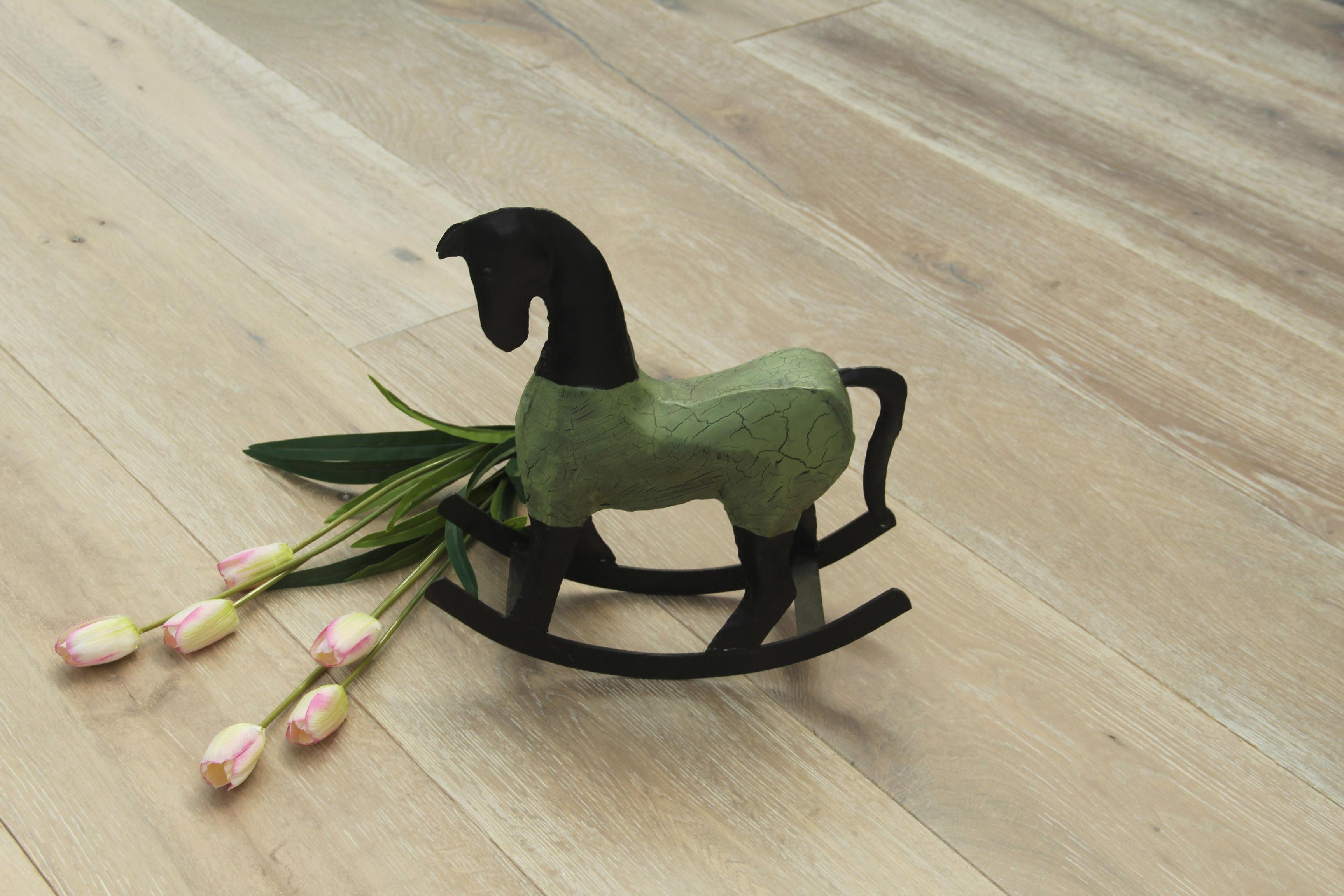 Tradition Select Engineered Oak Flooring, Smoked, Brushed, White Oiled, 220x20x1880mm Image