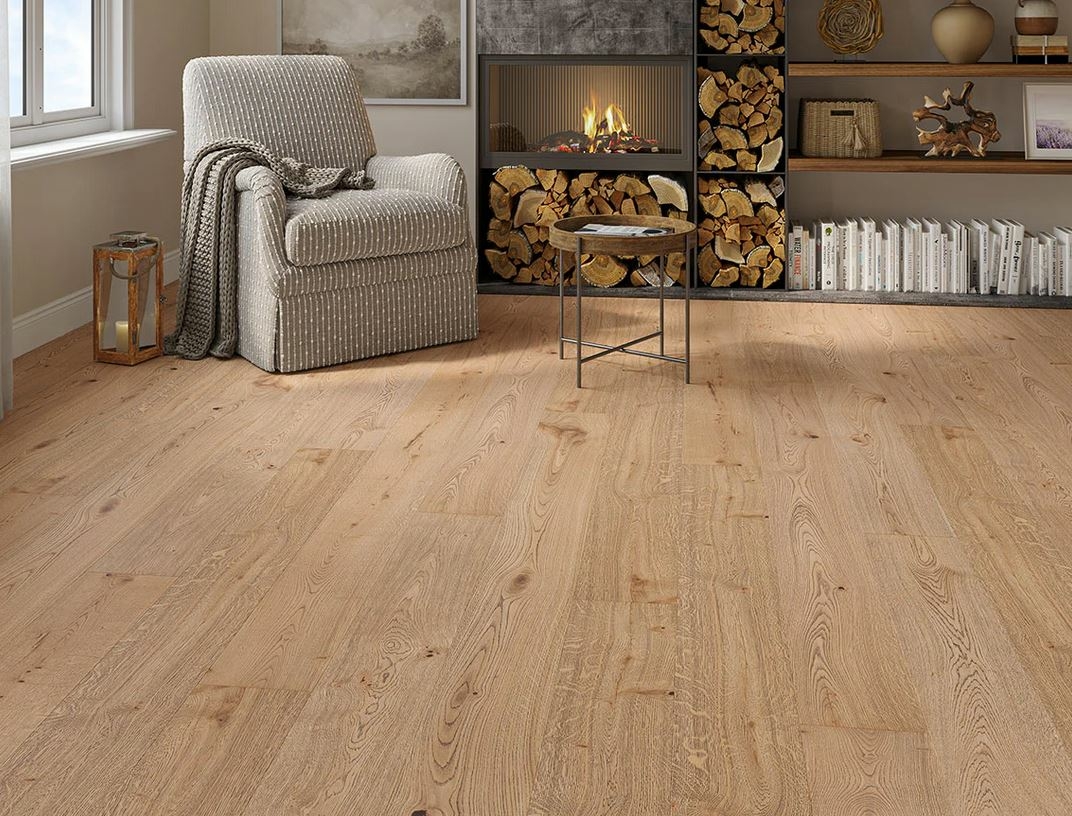 Astraeum Engineered Oak Flooring, Rustic, Smoked, Brushed, UV Oiled, 190x14x1900mm Image