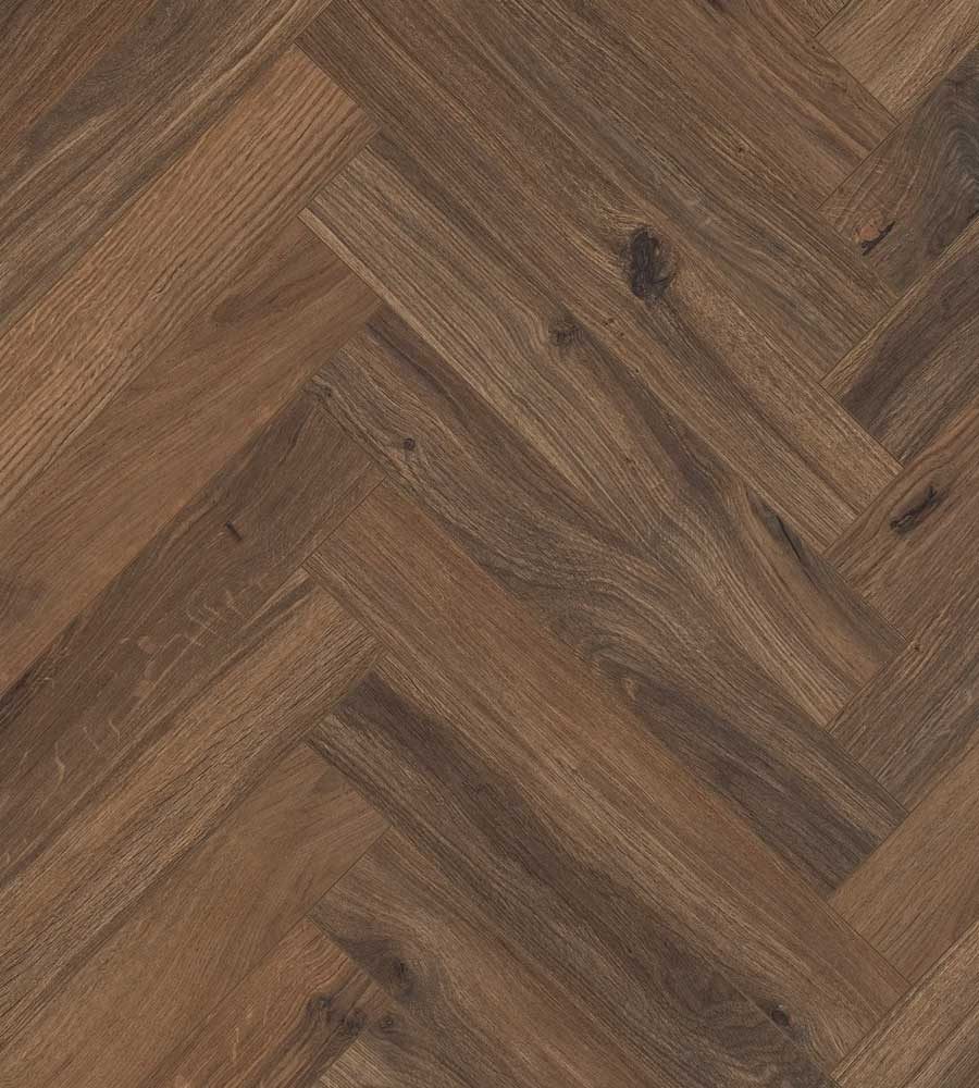 Berry Alloc Chateau Herringbone - A B Sold Seperate Gyant Dark Brown - Box B Laminate Flooring, 8mm Image