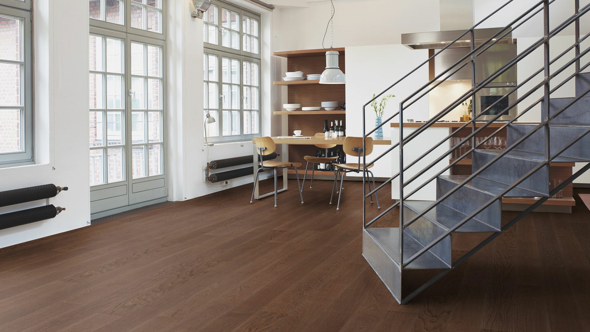 Boen Oak Oregon Engineered Flooring, Coloured Stained, Matt Lacquered, 138x3.5x14mm Image