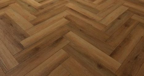 Longevity SPC Herringbone Brown Oak LVT Flooring, 4mm Image