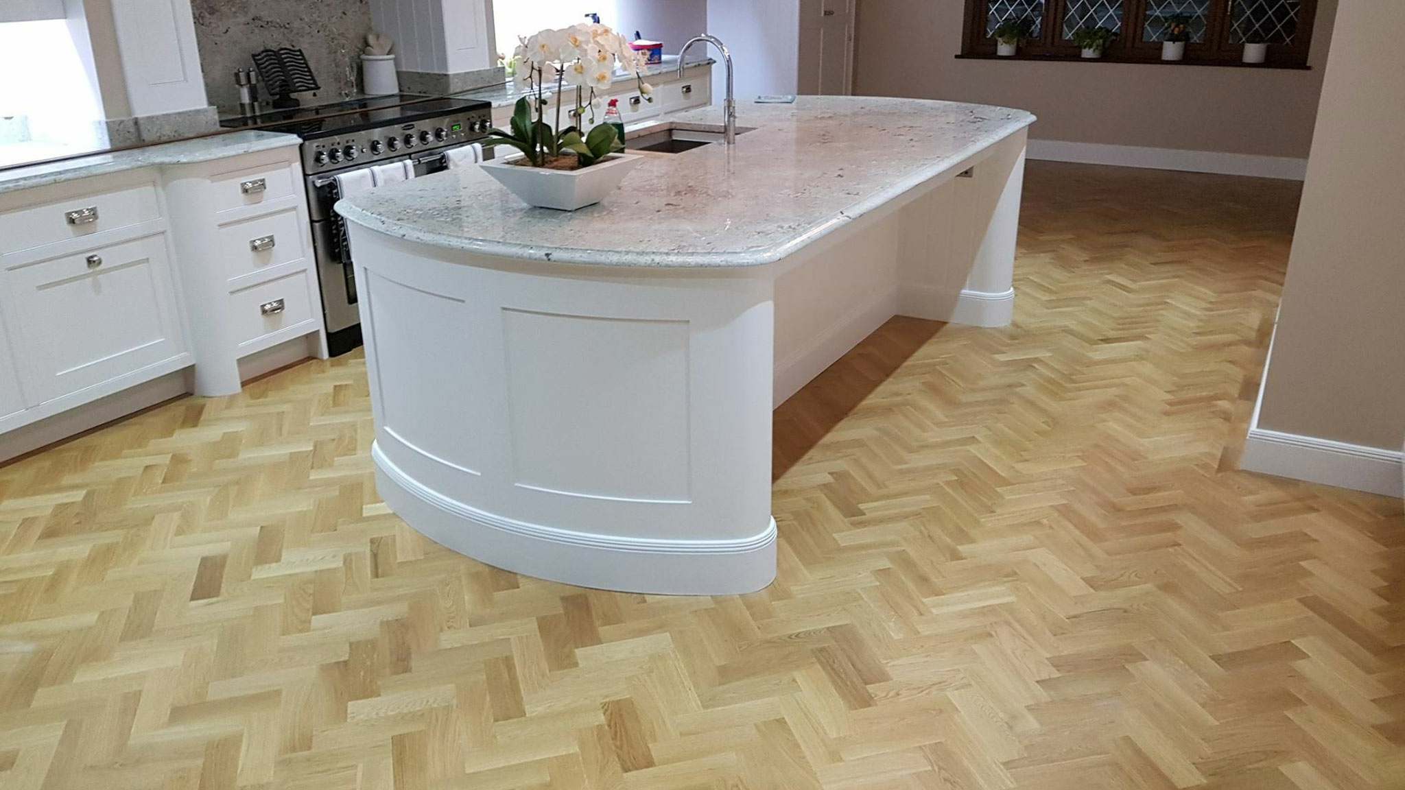 Tradition Classics Herringbone Engineered Oak Flooring, Prime, Oiled, 70x11x350mm Image