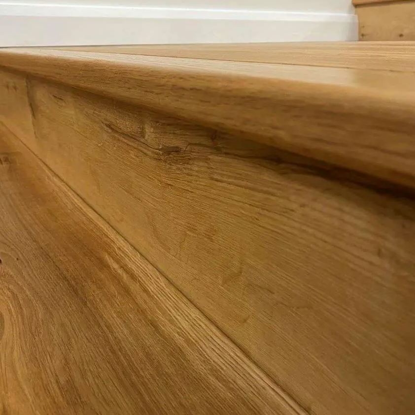 Tradition Solid Oak Stair Nosing Unfinished, For 15mm Floors 60x26mm, 0.9m Image