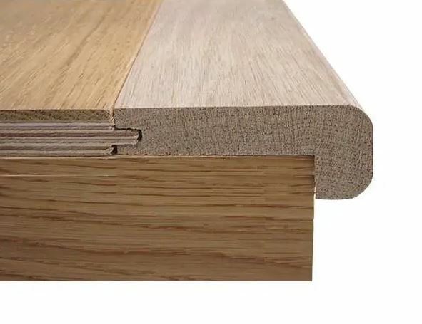 Tradition Solid Oak Stair Nosing Unfinished, For 15mm Floors 60x26mm, 0.9m Image