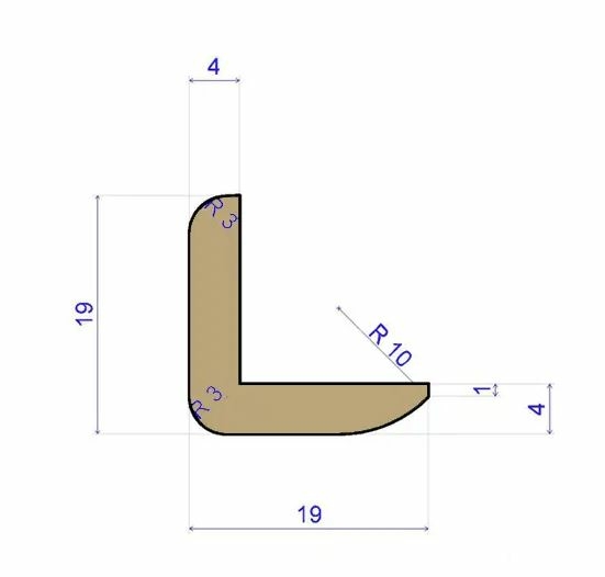 Traditions Solid Oak Corner Bead, Unfinished, 19x19mm, 2.7m Image
