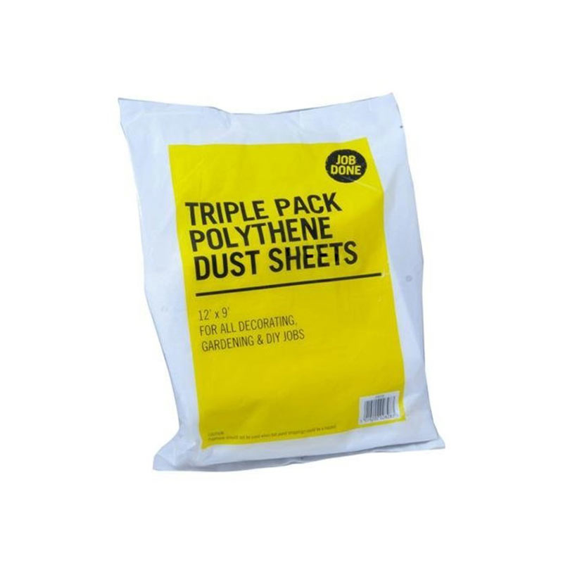 Triple Pack Polythene Dust Sheets, 3.7x 2.7m Image