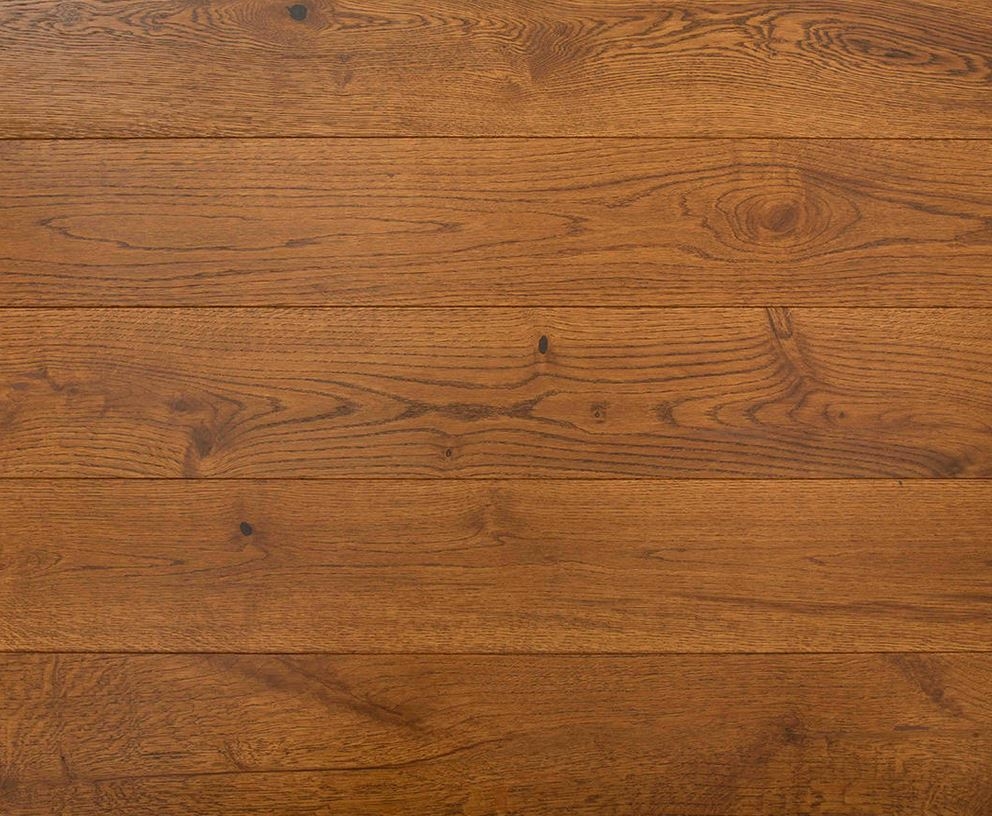Vaelthas Engineered Oak Flooring, Rustic, Golden, Brushed, UV Oiled, 190x14x1900mm Image