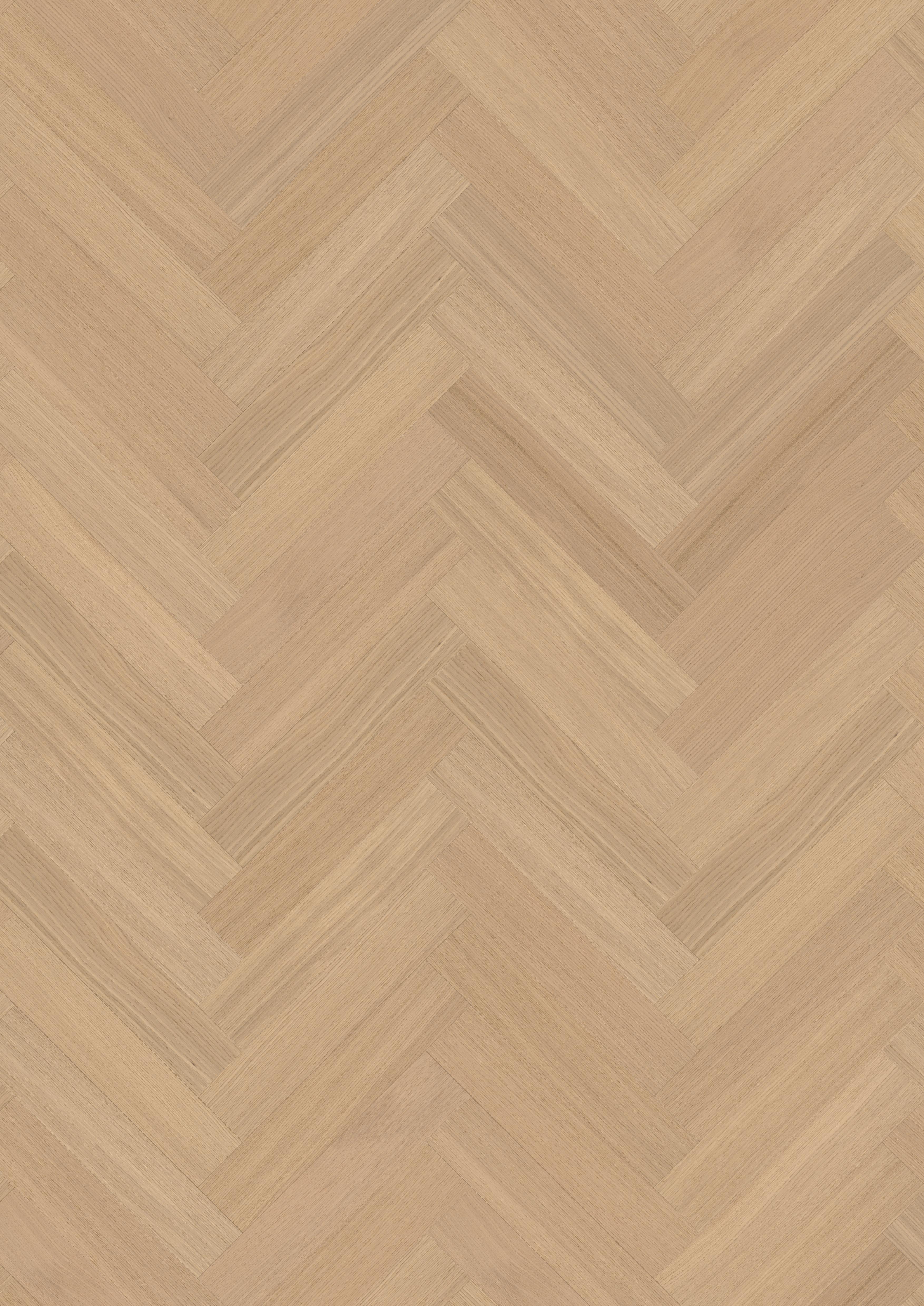 Kahrs Life Authentic Herringbone Oak Ginseng Engineered Flooring, Brushed & Ultra Matt Lacquered, 121x10x593mm Image
