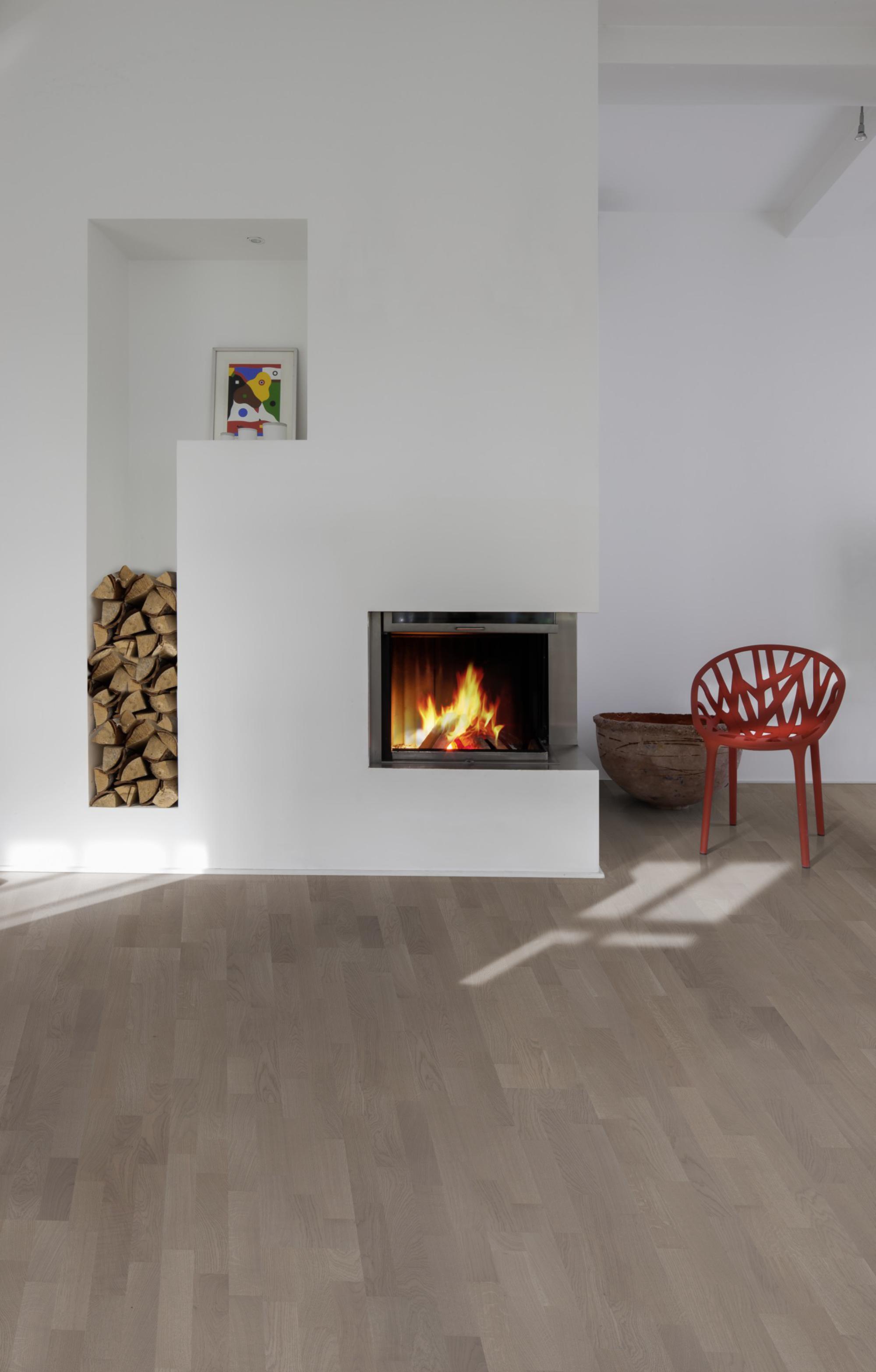 Kahrs Ground Oak Clay Engineered Flooring, Matt Lacquered, 200x13x2423mm Image