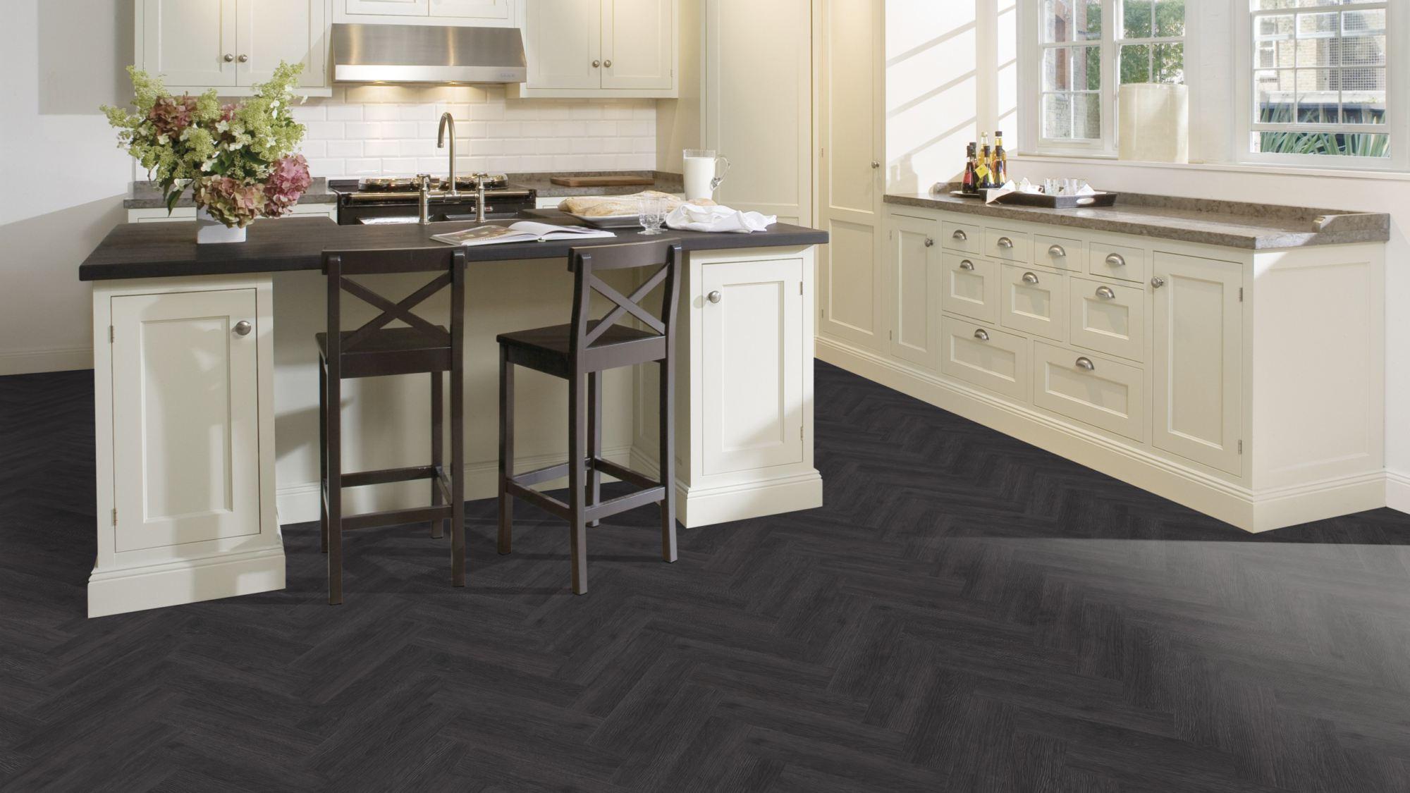 Kahrs Dry Back Herringbone Schwarzwald Dry Back Herringbone LVT Flooring, 102x2.5x457mm Image