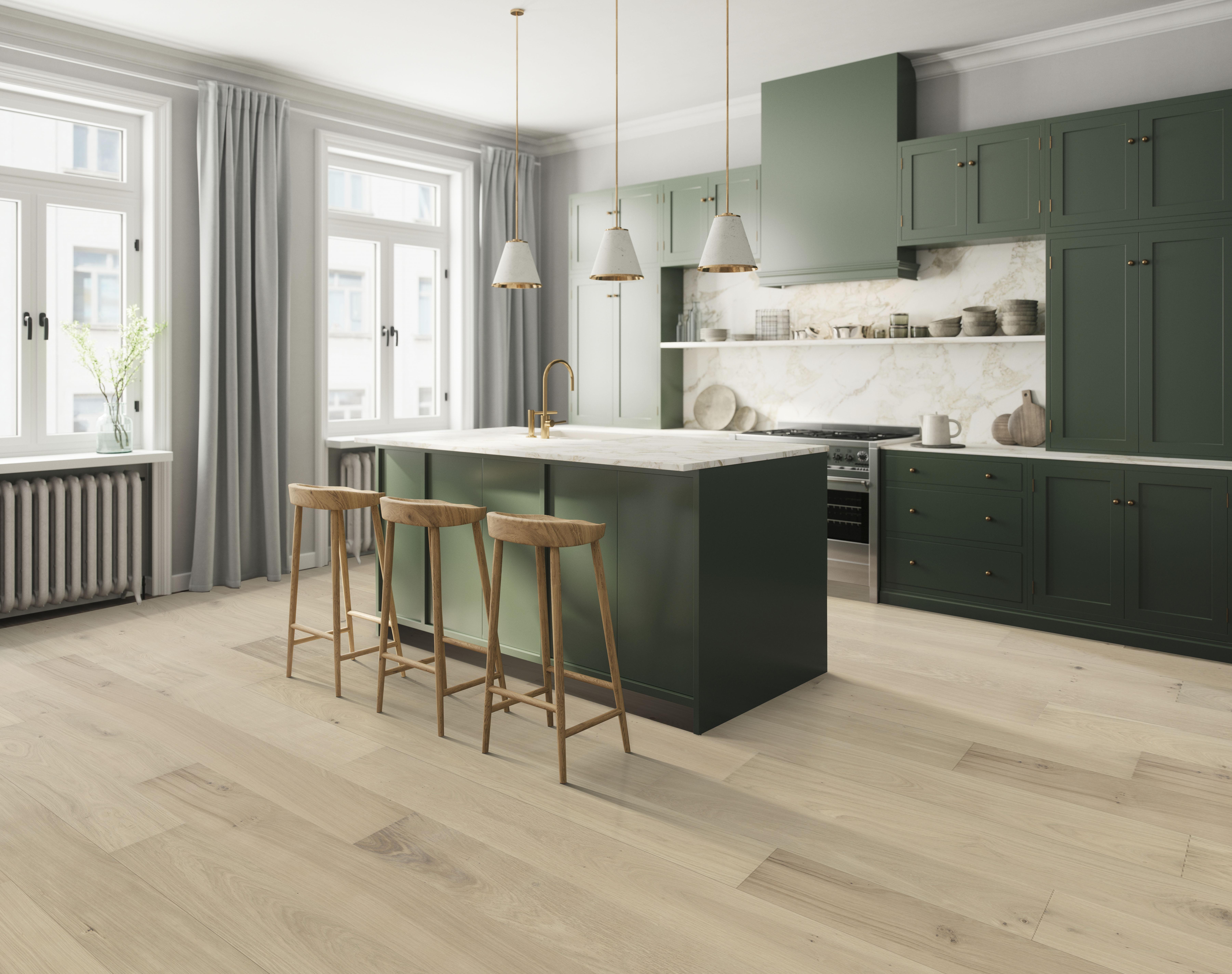 Kahrs Canvas Wide Oak Muse Wide Matt Engineered Flooring, Brushed & Matt Lacquered, 187x13x1860mm Image