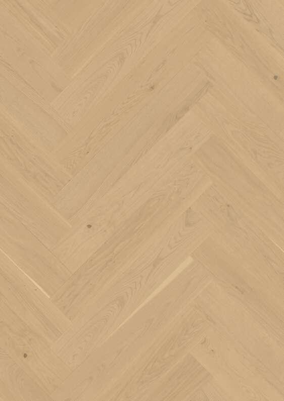 Boen White Oak Herringbone T/G Wood Flooring, Brushed, Live Natural, 10.5x137x790mm Image