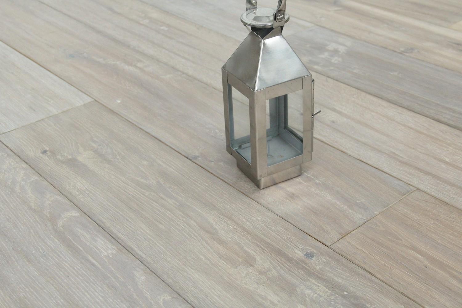 Tradition Select Engineered Oak Flooring, Smoked, Hand Scraped, White Oiled, 190x20x1900mm Image