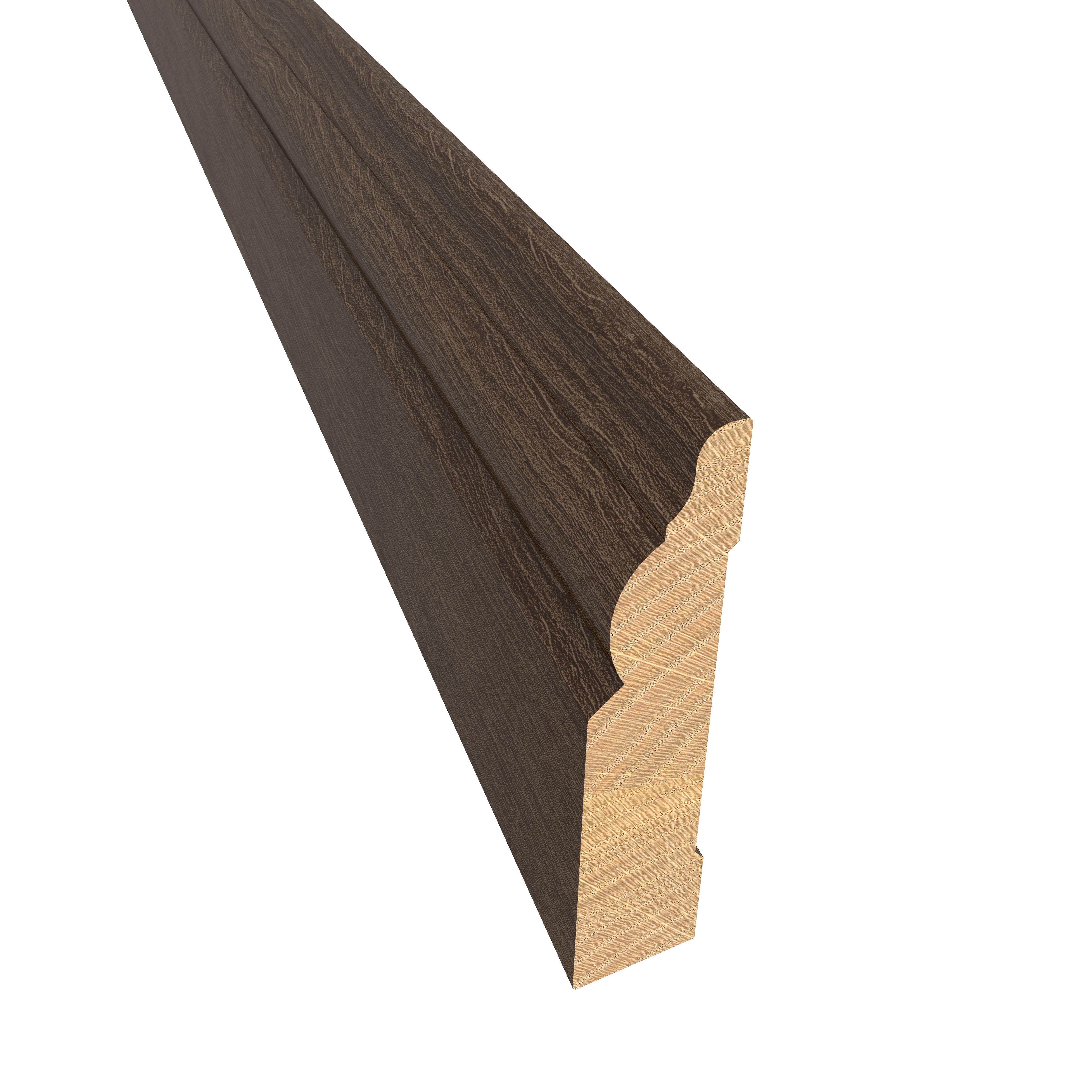 Kahrs Skirtings Solid Skirting Oak Nouveau Black, Matt Lacquered Image