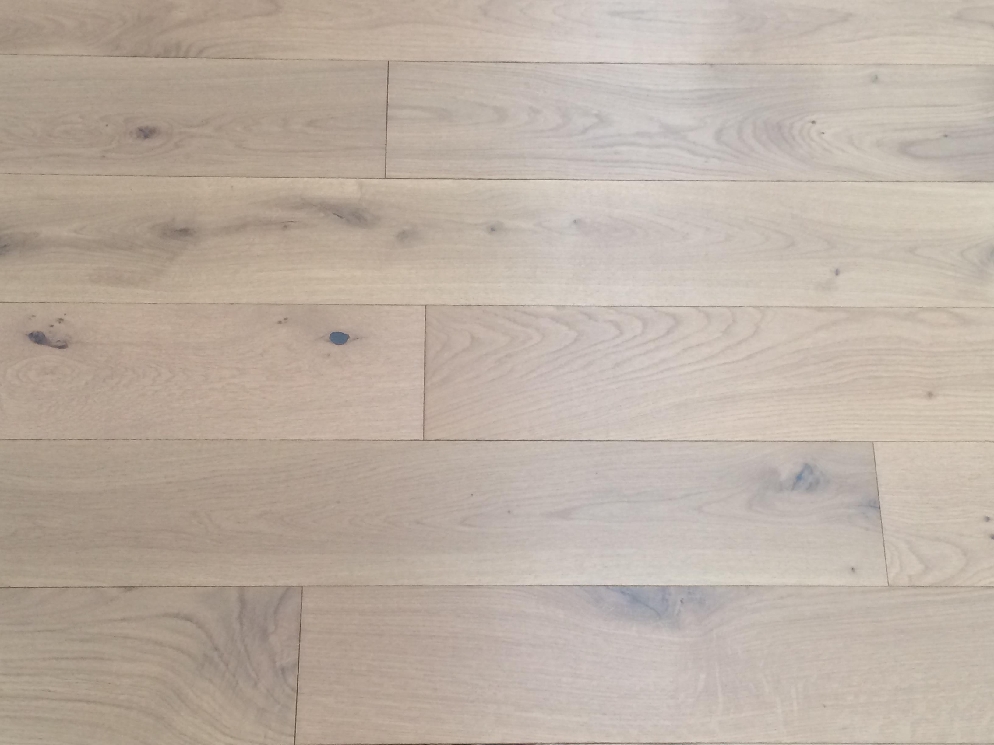 Tradition Select Engineered Oak Flooring, Light Brushed, Grey Wash Oiled, 400-1500x130x18mm Image