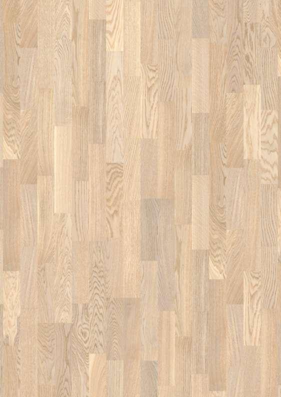 Boen White Oak 3-Strip 14 mm Wood Flooring, Brushed, Live Natural, 14x215x2200 mm Image