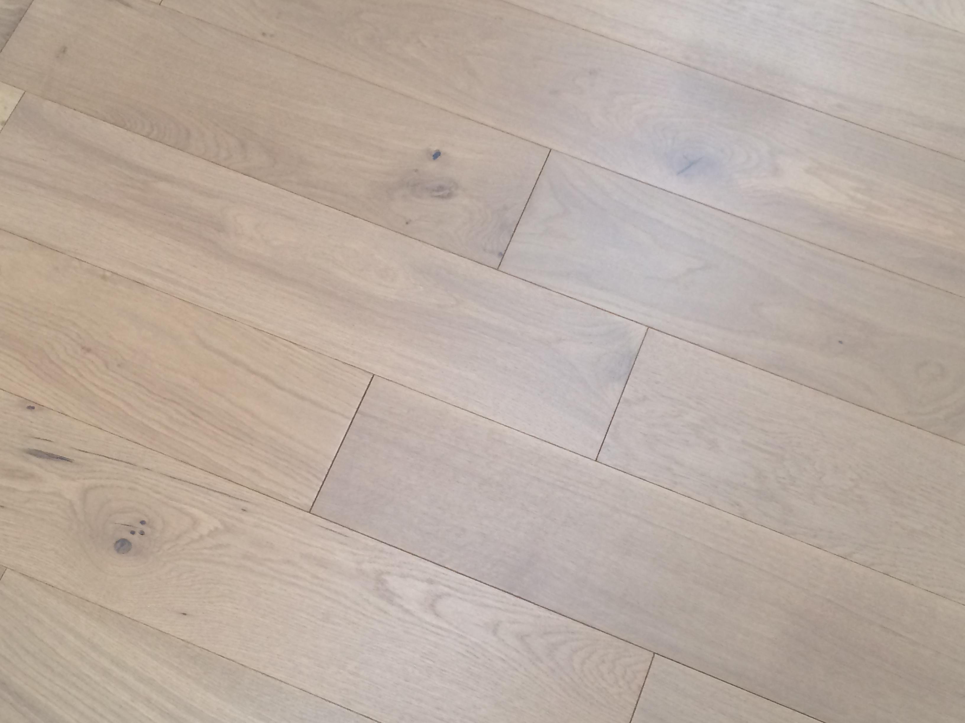 Tradition Select Engineered Oak Flooring, Light Brushed, Grey Wash Oiled, 400-1500x130x18mm Image