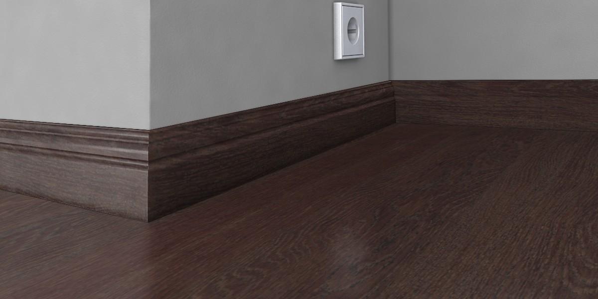 Kahrs Skirtings Solid Skirting Oak Nouveau Black, Matt Lacquered Image