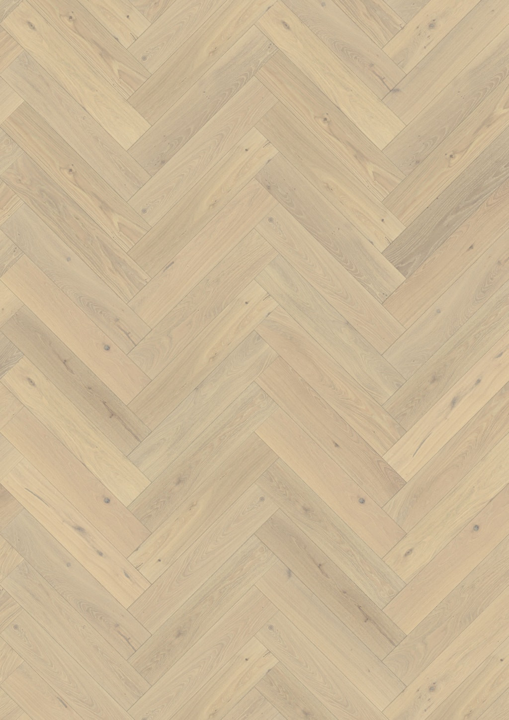 Kahrs Large Herringbone Oak Herringbone Cd Crème White Engineered Flooring, Brushed & Oiled, 120x11x600mm Image